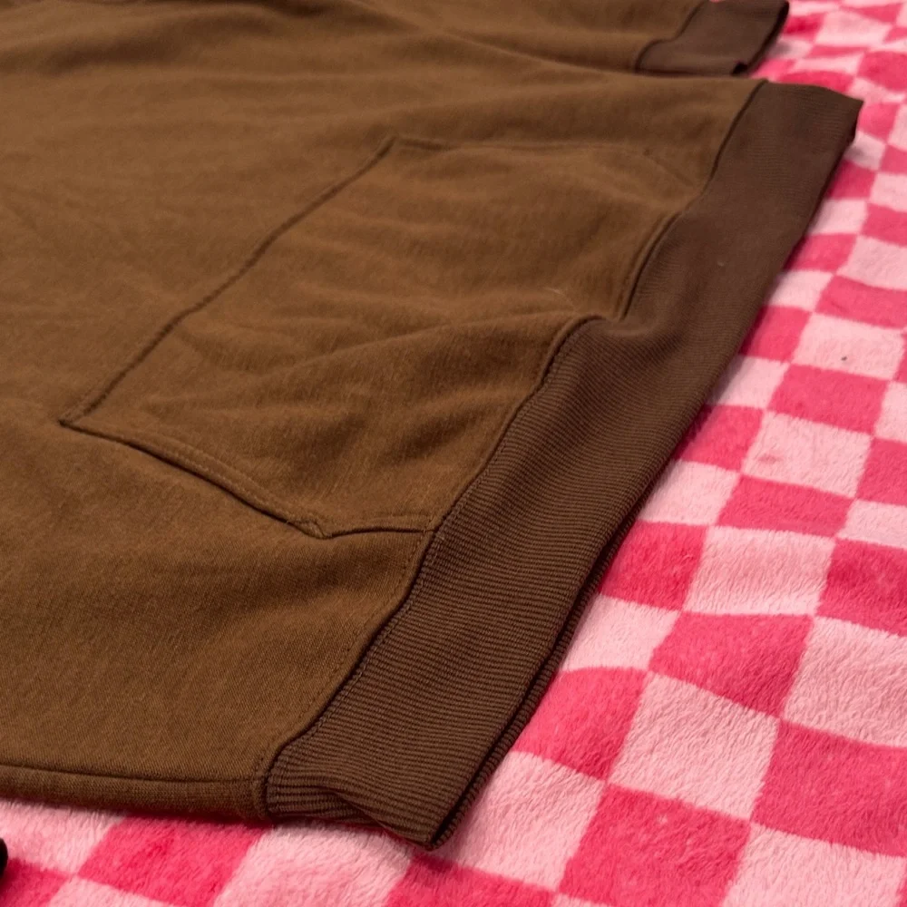 Brown Hoodie with Embroidered Smiley - Picture 4 of 6